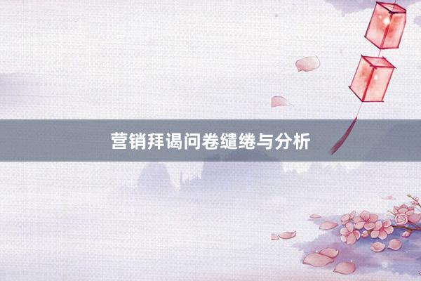 营销拜谒问卷缱绻与分析